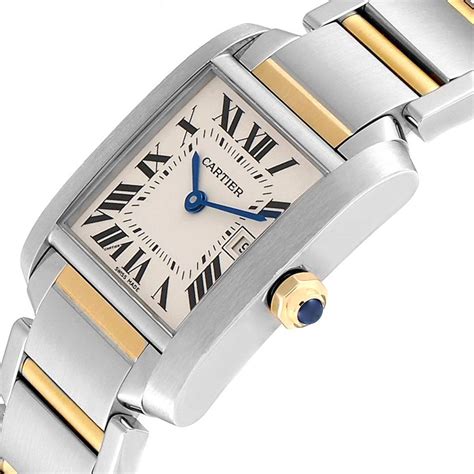cartier french tank watch two tone